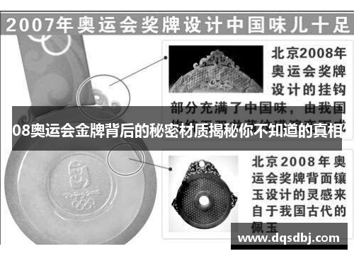 08奥运会金牌背后的秘密材质揭秘你不知道的真相